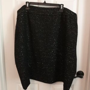 Nine West Women's Plus Sequined Tweed Pencil Skirt